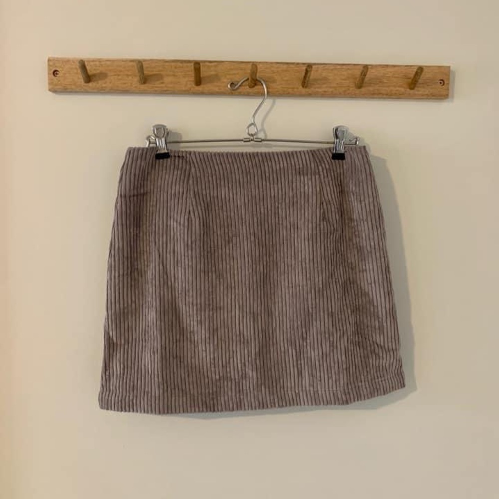 Grey corduroy skirt